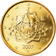 Italy, 50 Euro Cent, 2007, Rome, MS(63), Brass, KM:215