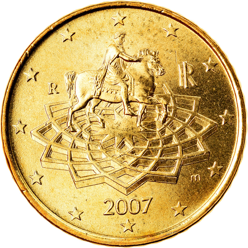 Italia, 50 Euro Cent, 2007, Rome, SPL, Ottone, KM:215
