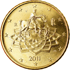 Italië, 50 Euro Cent, 2011, Rome, UNC-, Tin, KM:249