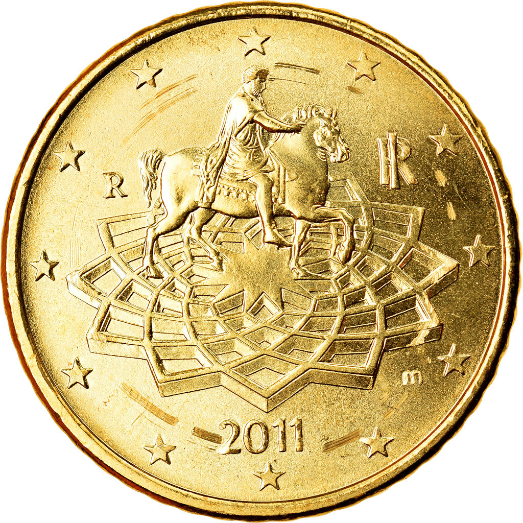 Italia, 50 Euro Cent, 2011, Rome, SPL, Ottone, KM:249