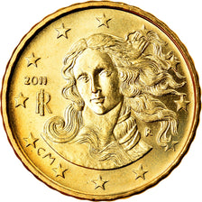 Italien, 10 Euro Cent, 2011, Rome, UNZ, Messing, KM:247