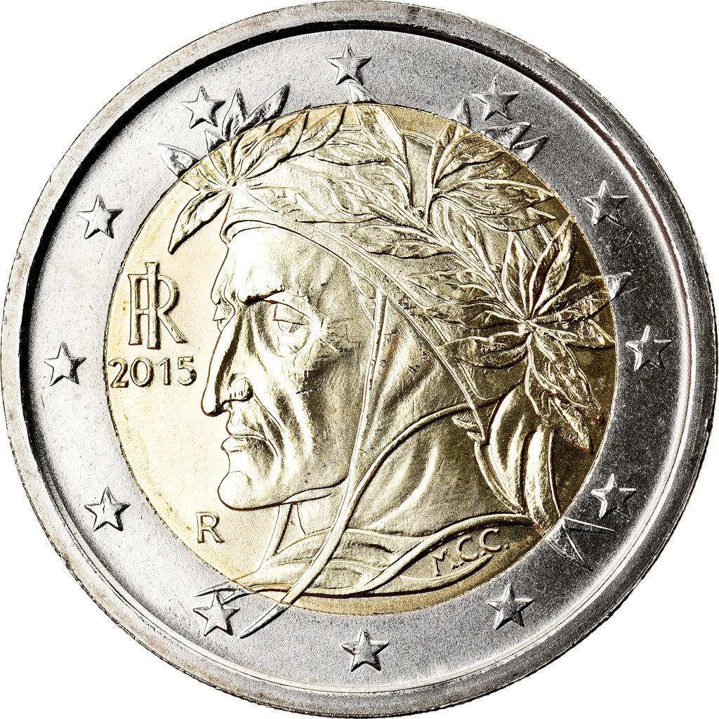 Italia, 2 Euro, 2015, SC, Bimetálico, KM:New
