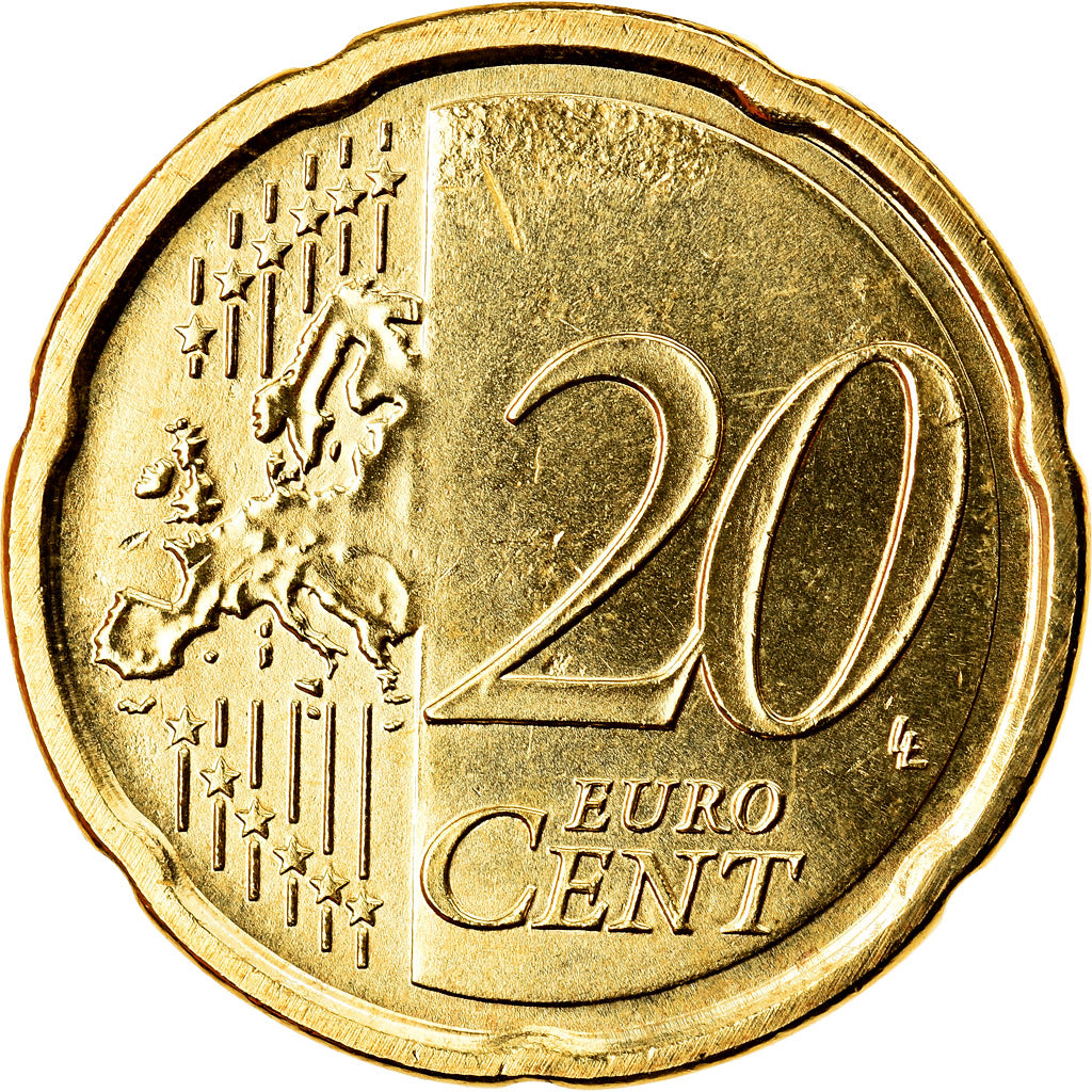 Italien, 20 Euro Cent, 2015, UNZ, Messing, KM:New