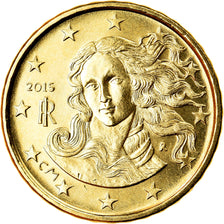 Italy, 10 Euro Cent, 2015, MS(63), Brass, KM:New