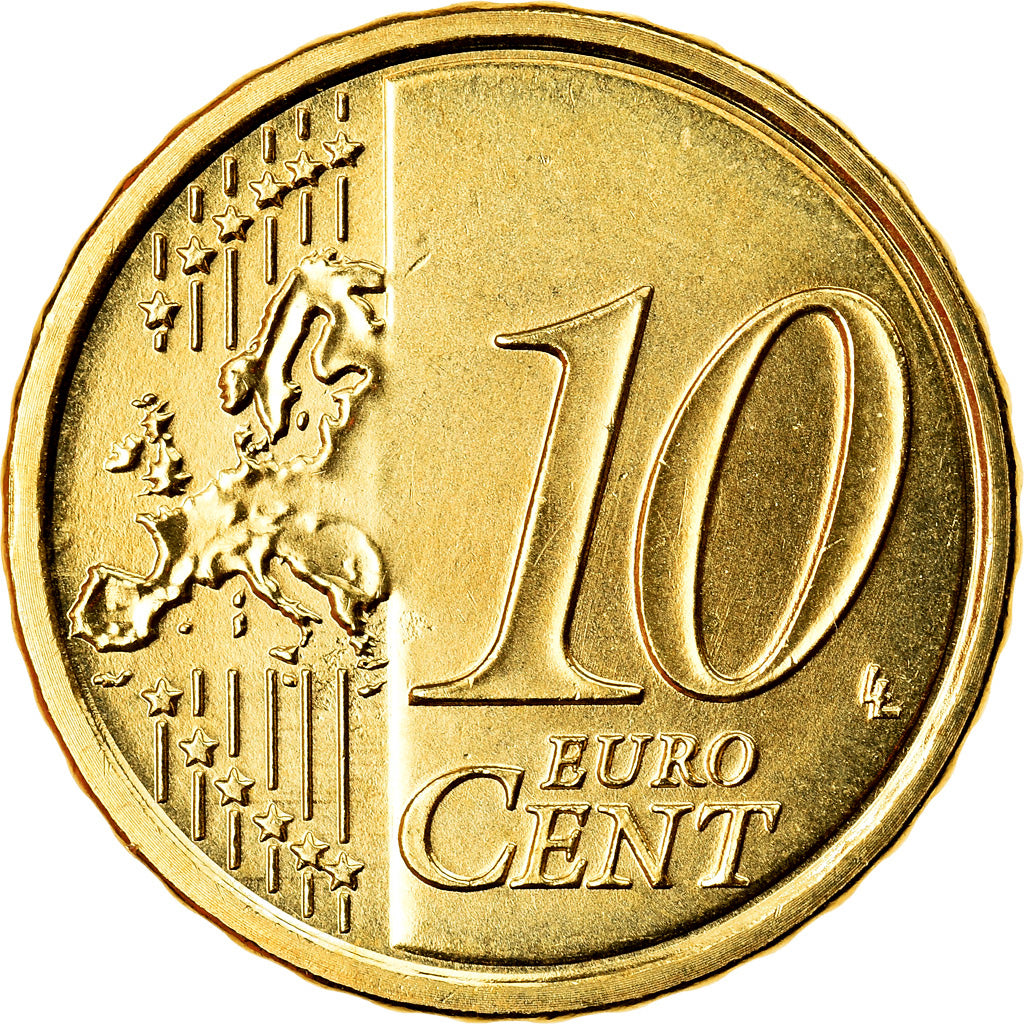 Italy, 10 Euro Cent, 2015, MS(63), Brass, KM:New