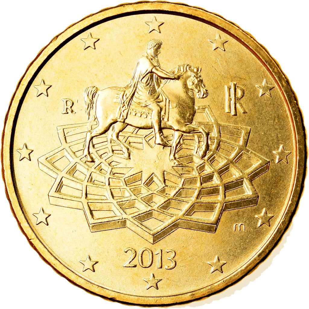 Italien, 50 Euro Cent, 2013, Rome, UNZ, Messing, KM:249
