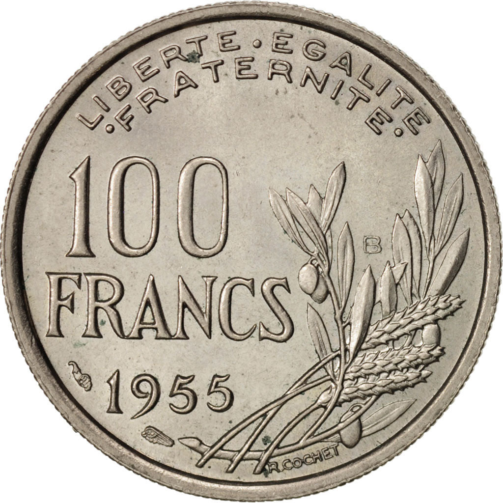 Frankreich, Cochet, 100 Francs,1955,Beaumont - Le Roger,VZ,KM 919.2,Gadoury 897