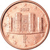 Italia, Euro Cent, 2012, Rome, BB+, Acciaio placcato rame, KM:210