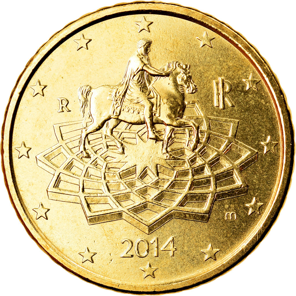 Italia, 50 Euro Cent, 2014, Rome, SPL, Ottone, KM:New