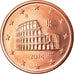 Italia, 5 Euro Cent, 2014, Rome, SPL, Acciaio placcato rame, KM:New