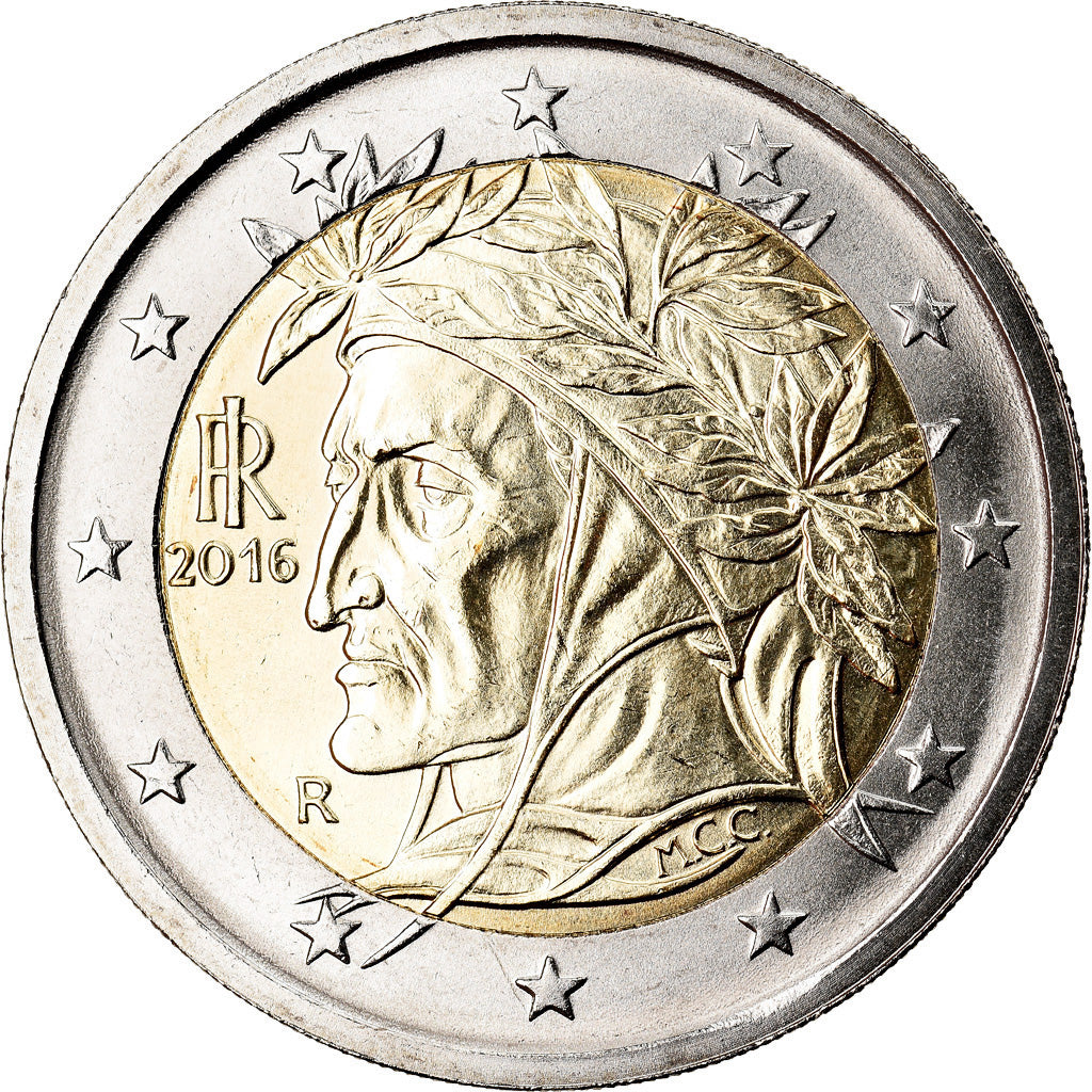 Italy, 2 Euro, 2016, MS(63), Bi-Metallic, KM:New