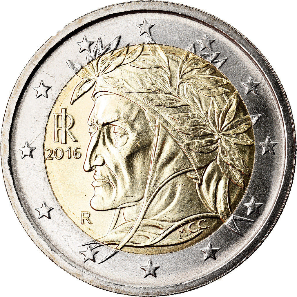 Italia, 2 Euro, 2016, SC, Bimetálico, KM:New