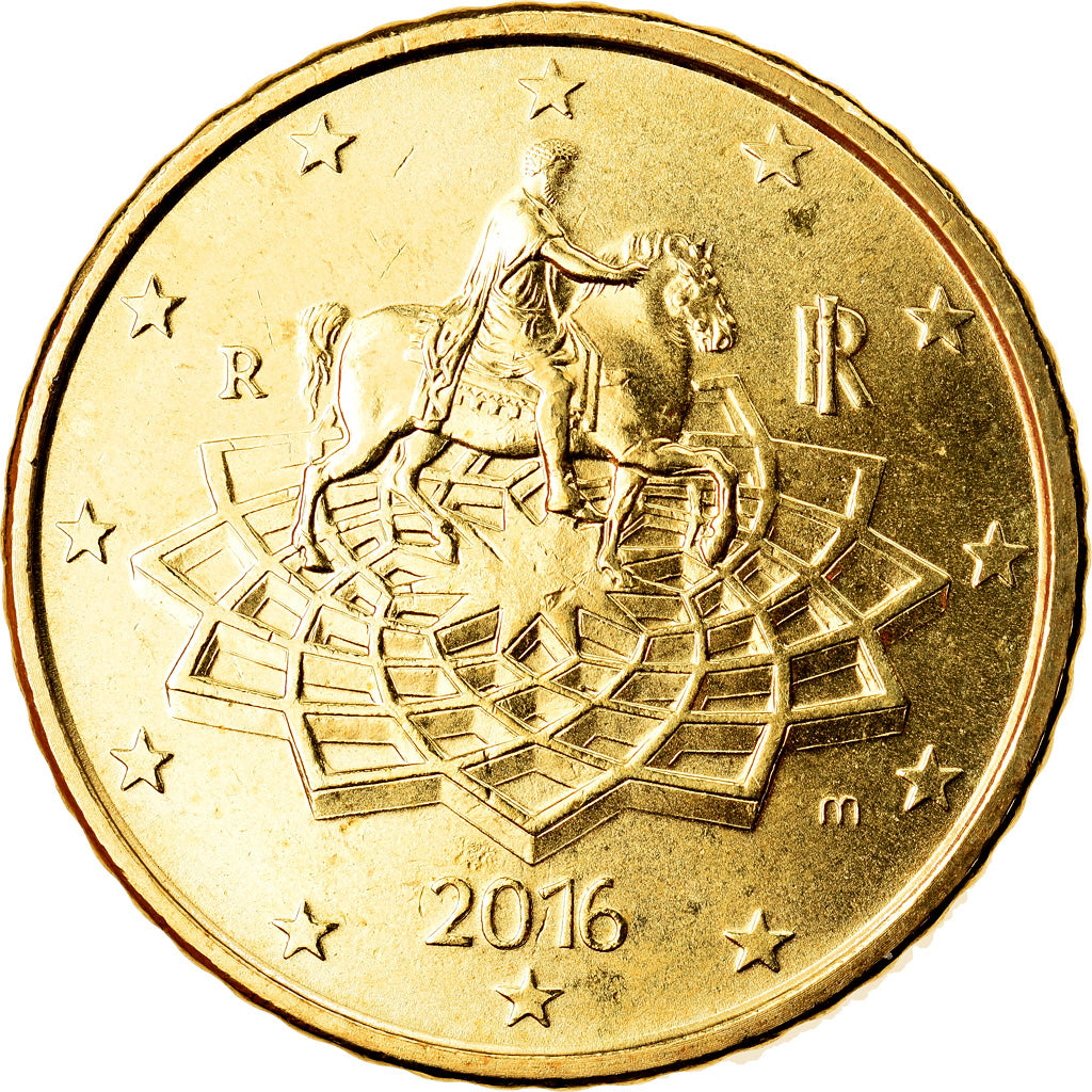 Italien, 50 Euro Cent, 2016, UNZ, Messing, KM:New
