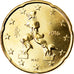 Italien, 20 Euro Cent, 2016, UNZ, Messing, KM:New