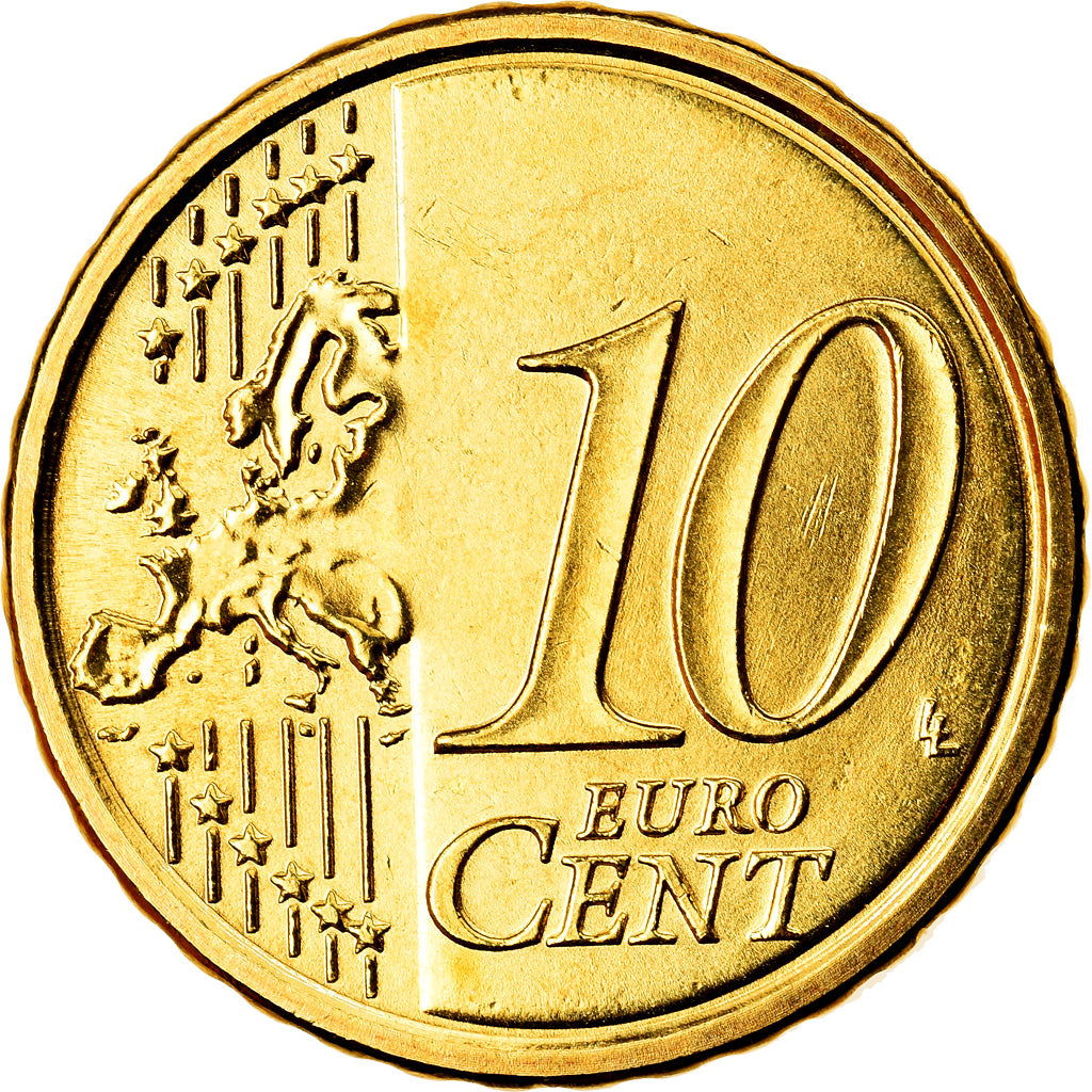 Italien, 10 Euro Cent, 2016, UNZ, Messing, KM:New