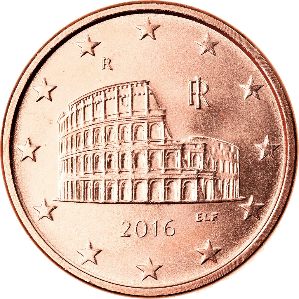 Italia, 5 Euro Cent, 2016, SPL, Acciaio placcato rame, KM:New