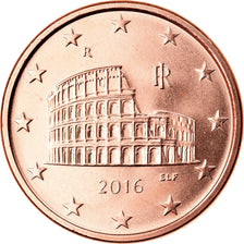 Italia, 5 Euro Cent, 2016, SPL, Acciaio placcato rame, KM:New