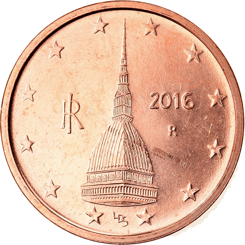 Italia, 2 Euro Cent, 2016, SPL, Acciaio placcato rame, KM:New