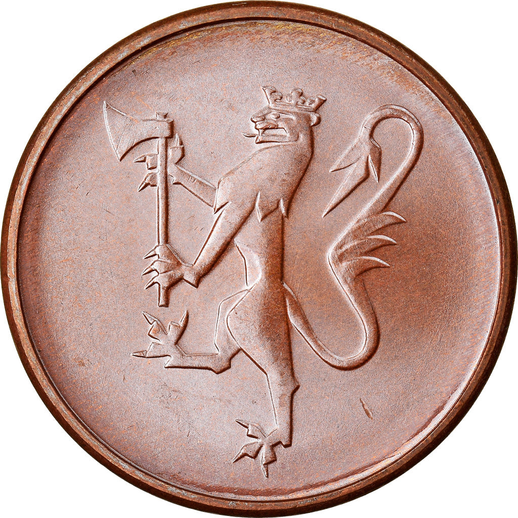 Moneda, Noruega, Olav V, 5 Öre, 1980, SC, Bronce, KM:415