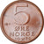 Moneda, Noruega, Olav V, 5 Öre, 1980, SC, Bronce, KM:415