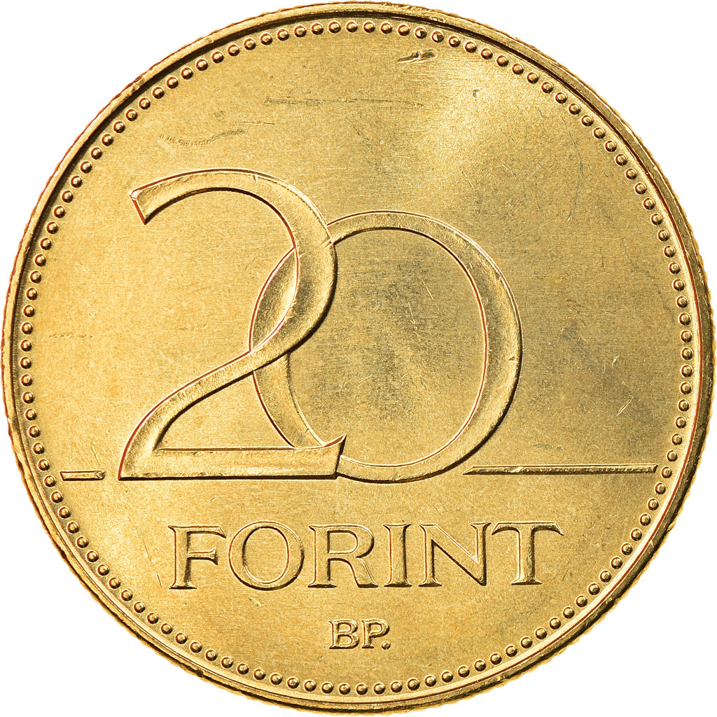 Moneda, Hungría, 20 Forint, 1994, Budapest, EBC, Níquel - latón, KM:696