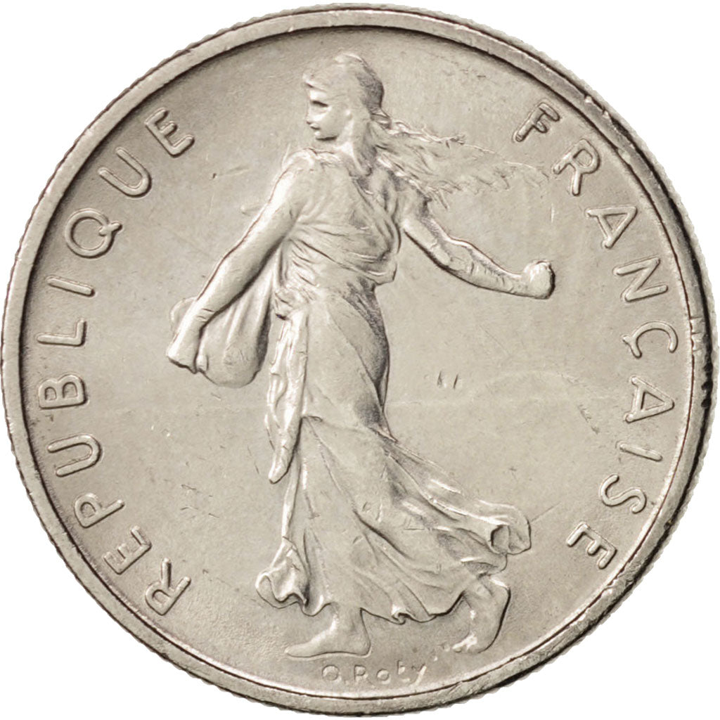 France, Semeuse, 1/2 Franc, 1971, Paris, AU(55-58), Nickel, KM:931.1,Gadoury 429