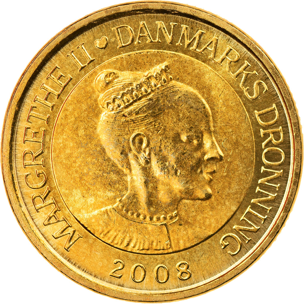 Coin, Denmark, Margrethe II, 20 Kroner, 2008, Copenhagen, MS(63)