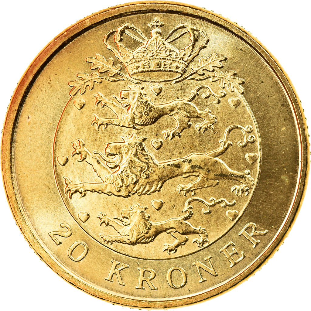 Coin, Denmark, Margrethe II, 20 Kroner, 2008, Copenhagen, MS(63)