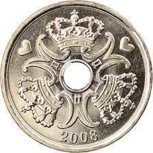 Coin, Denmark, Margrethe II, 2 Kroner, 2008, Brondby, MS(63), Copper-nickel