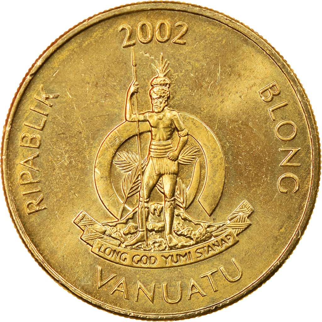 Coin, Vanuatu, 100 Vatu, 2002, AU(55-58), Nickel-brass, KM:9