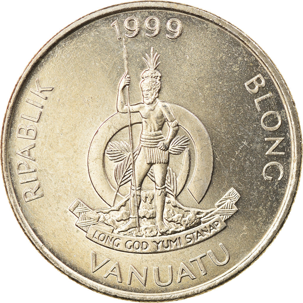 Coin, Vanuatu, 20 Vatu, 1999, British Royal Mint, MS(63), Copper-nickel, KM:7