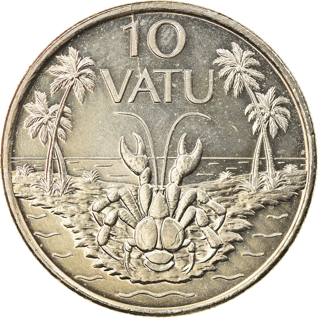 Coin, Vanuatu, 10 Vatu, 1999, British Royal Mint, MS(63), Copper-nickel, KM:6
