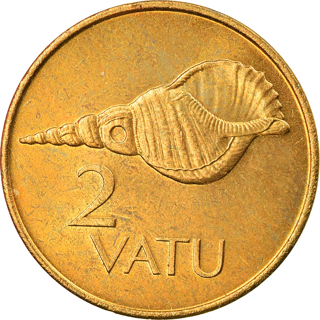 Moneda, Vanuatu, 2 Vatu, 1999, British Royal Mint, MBC+, Níquel - latón, KM:4