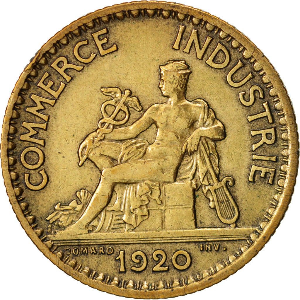 Coin, France, Chambre de commerce, Franc, 1920, Paris, AU(50-53)
