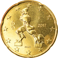 Italien, 20 Euro Cent, 2017, UNZ, Messing, KM:New