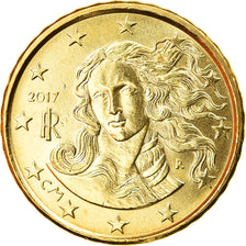 Italien, 10 Euro Cent, 2017, UNZ, Messing, KM:New