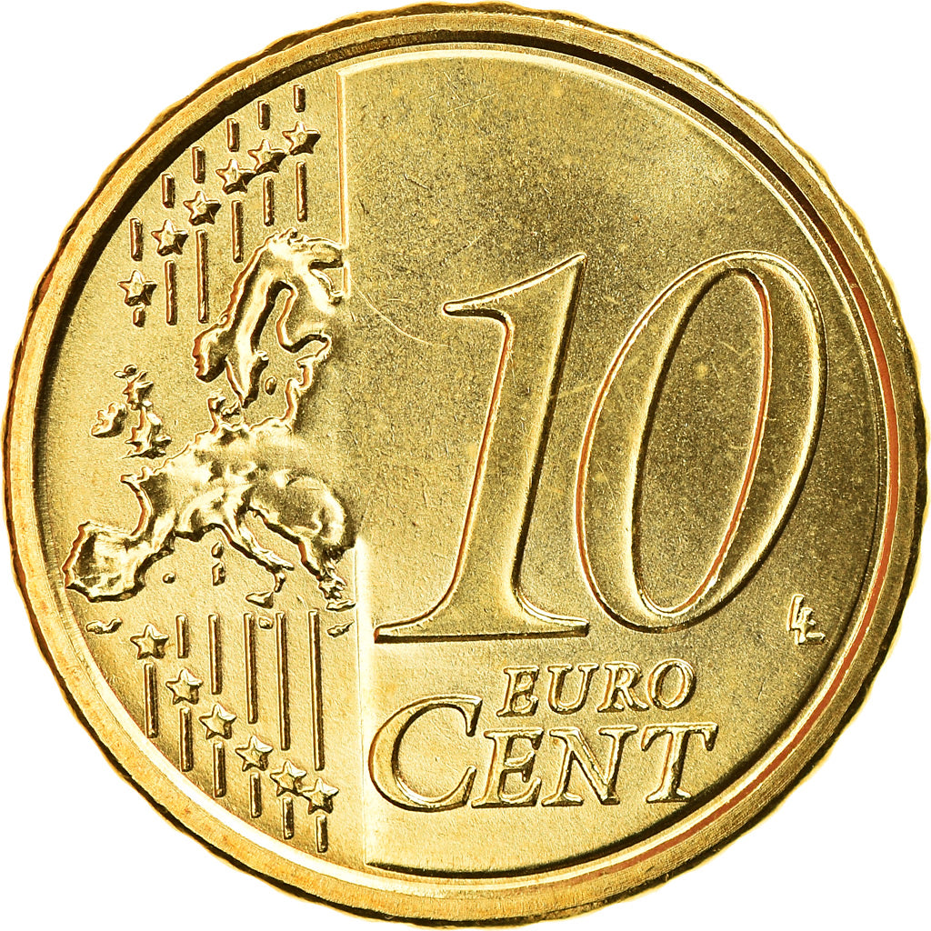 Italien, 10 Euro Cent, 2017, UNZ, Messing, KM:New
