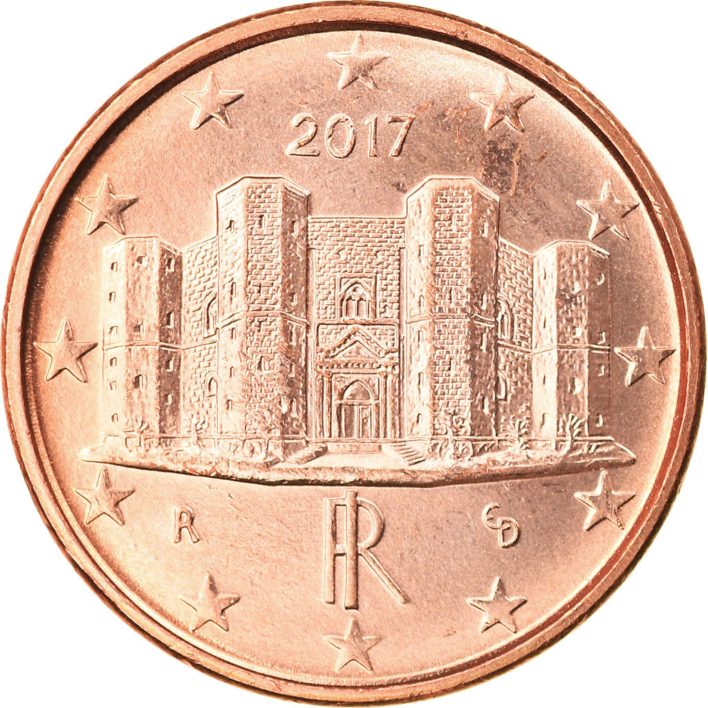 Italy, Euro Cent, 2017, MS(63), Copper Plated Steel, KM:New