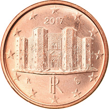 Italy, Euro Cent, 2017, MS(63), Copper Plated Steel, KM:New