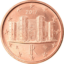 Italy, Euro Cent, 2017, MS(63), Copper Plated Steel, KM:New