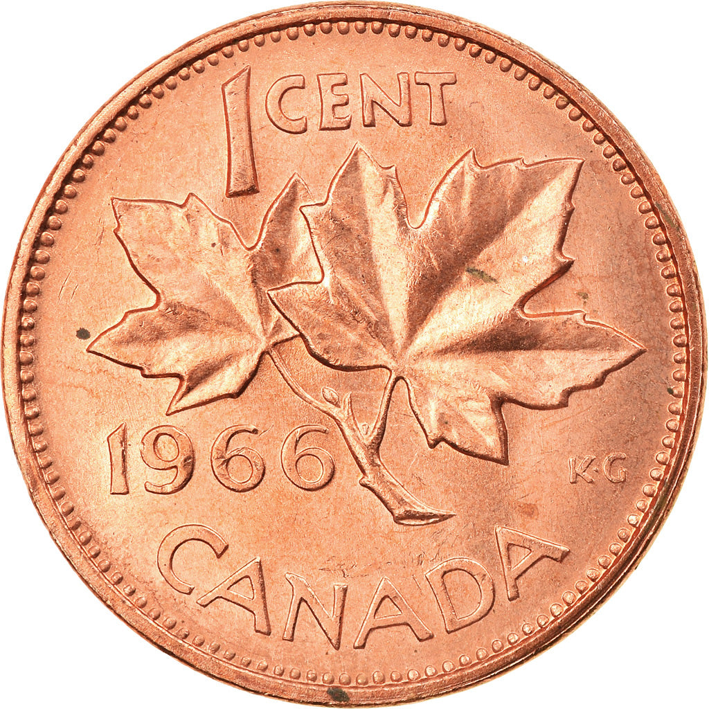Münze, Kanada, Elizabeth II, Cent, 1966, Royal Canadian Mint, Ottawa, STGL