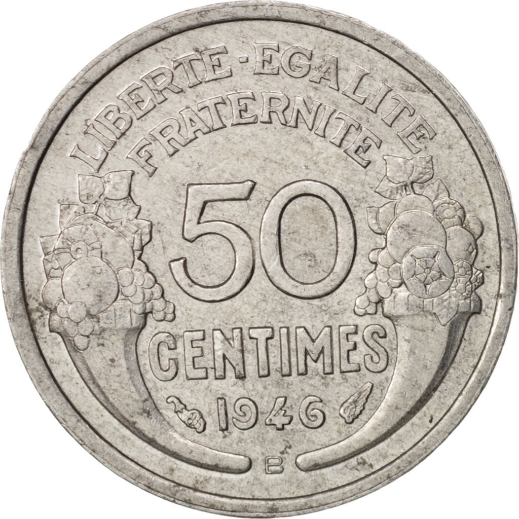 France,Morlon,50 Centimes,1946,Beaumont-Le Roger,AU(50-53),KM894.2a,Gadoury 426a