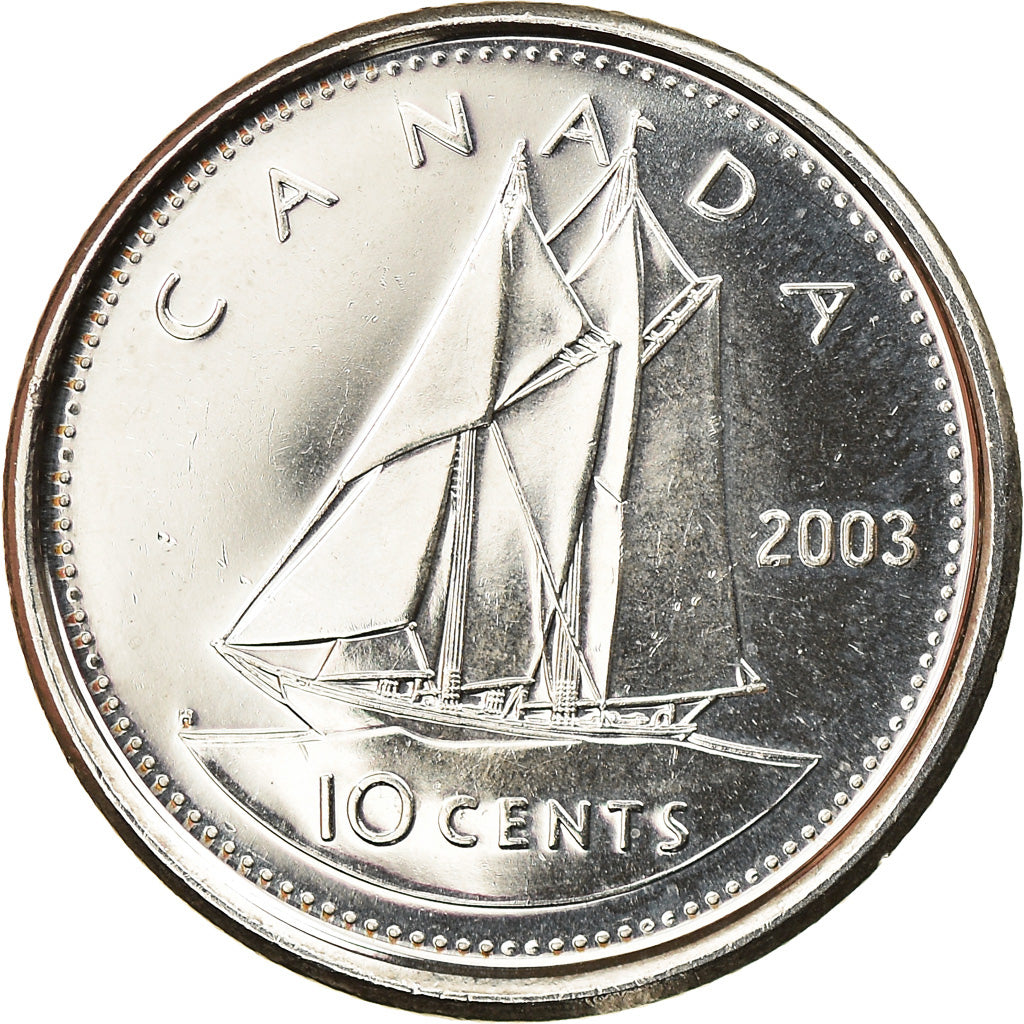 Münze, Kanada, Elizabeth II, 10 Cents, 2003, Royal Canadian Mint, STGL, Nickel