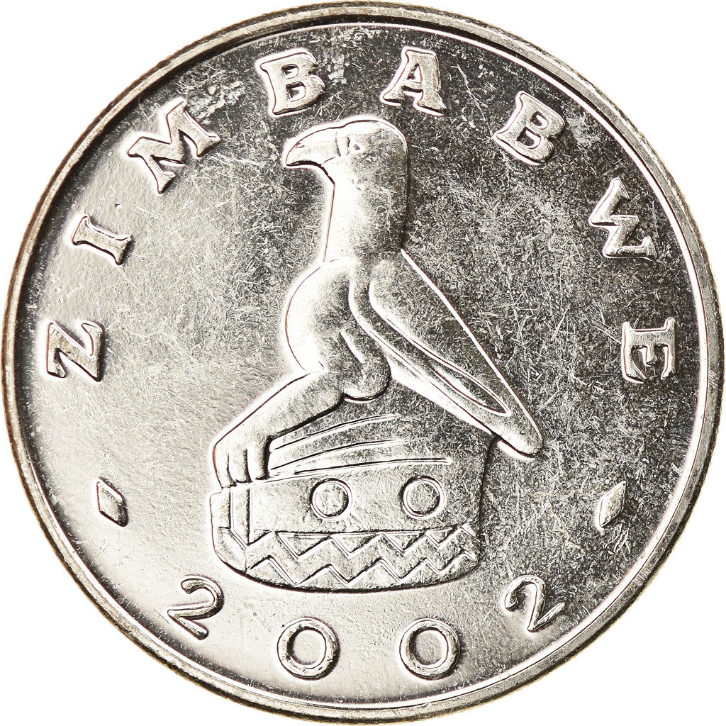 Moneta, Zimbabwe, Dollar, 2002, Harare, BB+, Acciaio placcato nichel, KM:6a