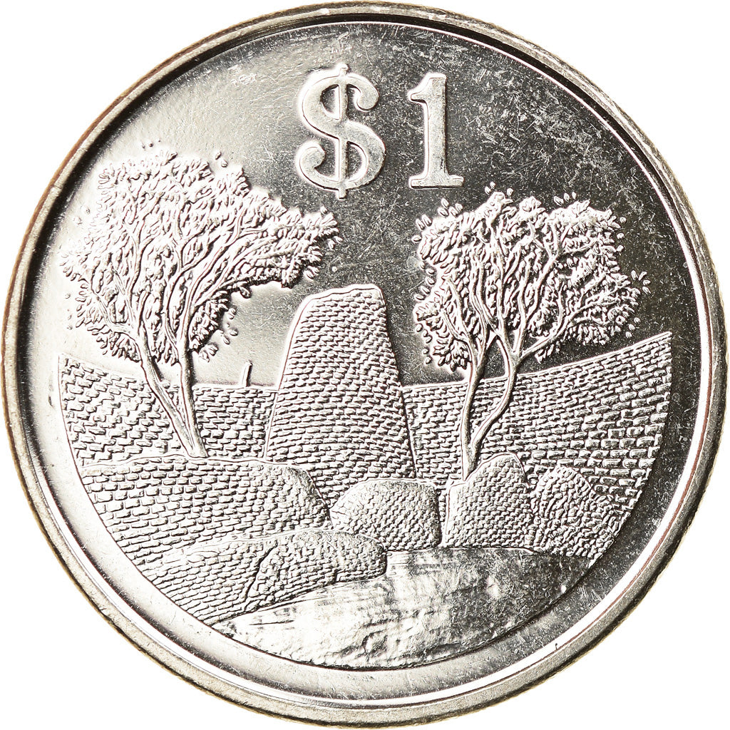 Moneta, Zimbabwe, Dollar, 2002, Harare, BB+, Acciaio placcato nichel, KM:6a