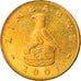 Coin, Zimbabwe, 2 Dollars, 2001, Harare, AU(50-53), Brass plated steel, KM:12a