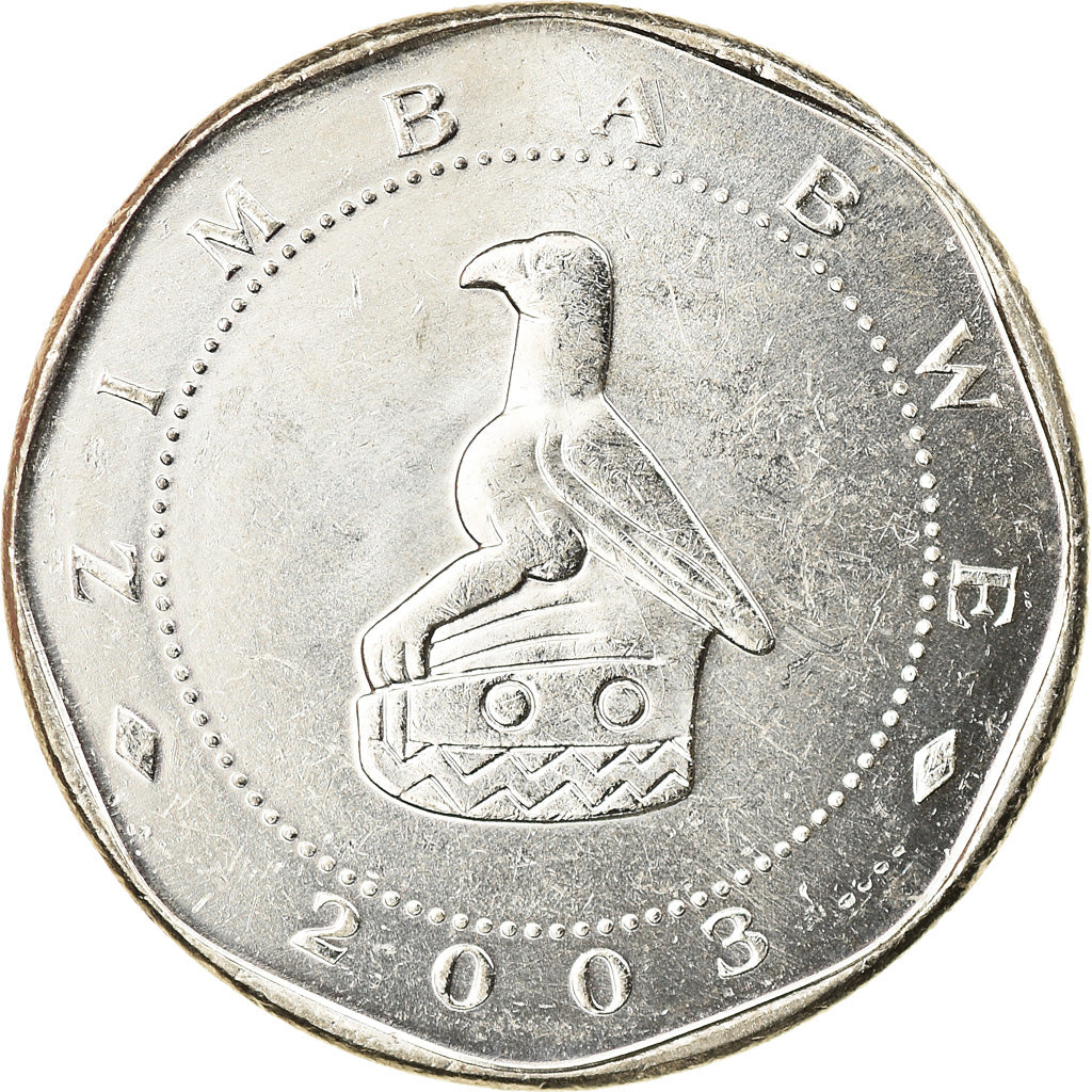 Munten, Zimbabwe, 25 Dollars, 2003, Harare, ZF+, Nickel plated steel, KM:15