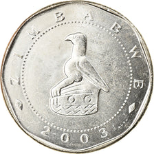 Munten, Zimbabwe, 25 Dollars, 2003, Harare, ZF+, Nickel plated steel, KM:15
