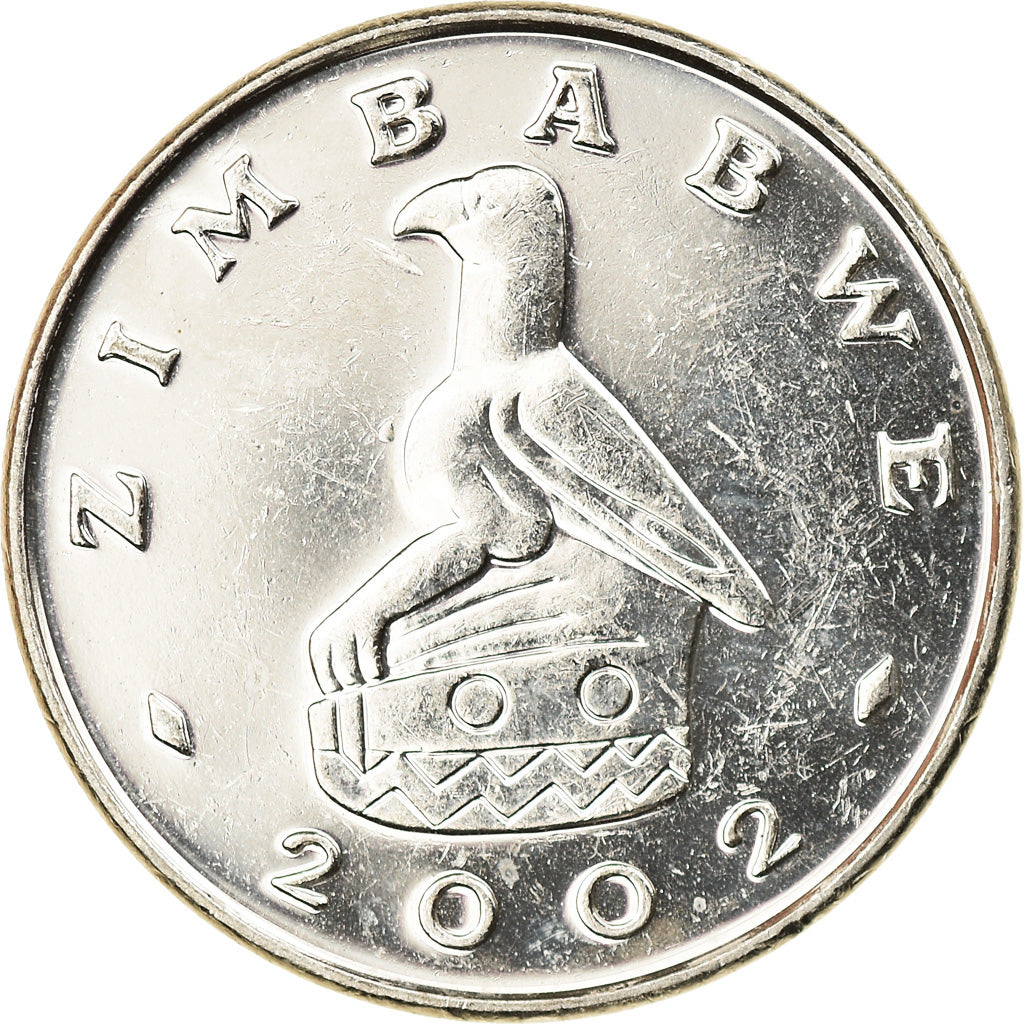 Munten, Zimbabwe, 20 Cents, 2002, Harare, ZF+, Nickel plated steel, KM:4a