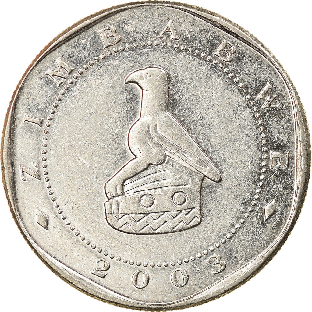 Coin, Zimbabwe, 10 Dollars, 2003, Harare, EF(40-45), Nickel plated steel, KM:14